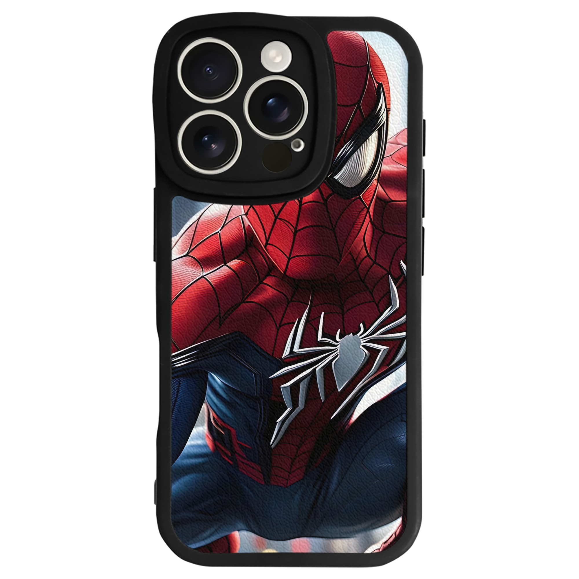 （画像用） Spider Man スパイダーマン 【iPhone 16シリーズ対応】シリコンスマホケース（レザー調） 材質：シリコン